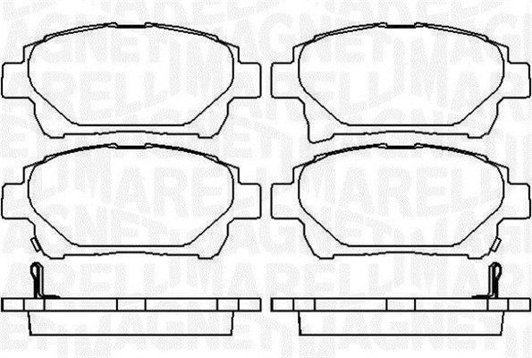 MAGNETI MARELLI stabdžių trinkelių rinkinys, diskinis stabdys 363916060784